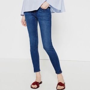 ZARA BLUE JEANS MID RISE ZIP HEM BRAND NEW WITH TAGS US 10